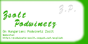 zsolt podwinetz business card